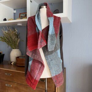 Harputs Own Wool Blend Open Front Drape Shawl Coat Lagenlook
